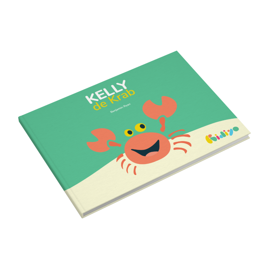 Kidiyo kinderboek mockup kelly de krab