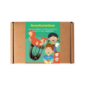 Avonturenbox - Boek, Speurkaart & Bouwpakket Eekhoorn Voederbakje