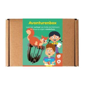 Avonturenbox - Boek, Speurkaart & Bouwpakket Eekhoorn Voederbakje